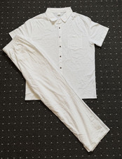 Herren Sommer-Set weiß Gr. L - 2-tlg. kurzar...