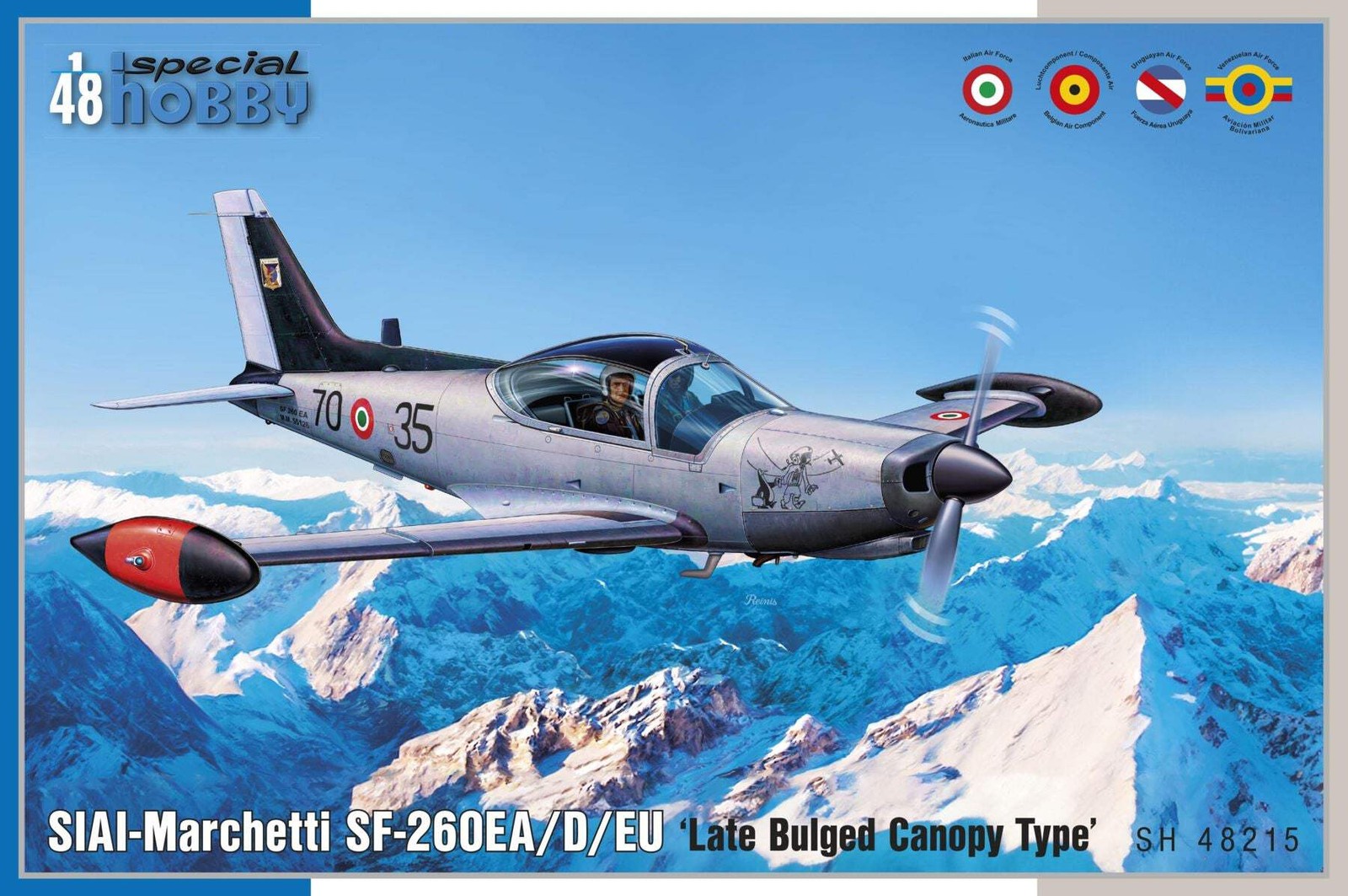 Special Hobby SH48215 1:48 SIAI-Marchetti SF-260EA/D/EU â€˜Late Bulged Canopy Ty