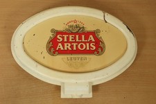 Vintage STELLA ARTOIS Large Plastic Globe Light Up Sign Shell 13x17" Double Side