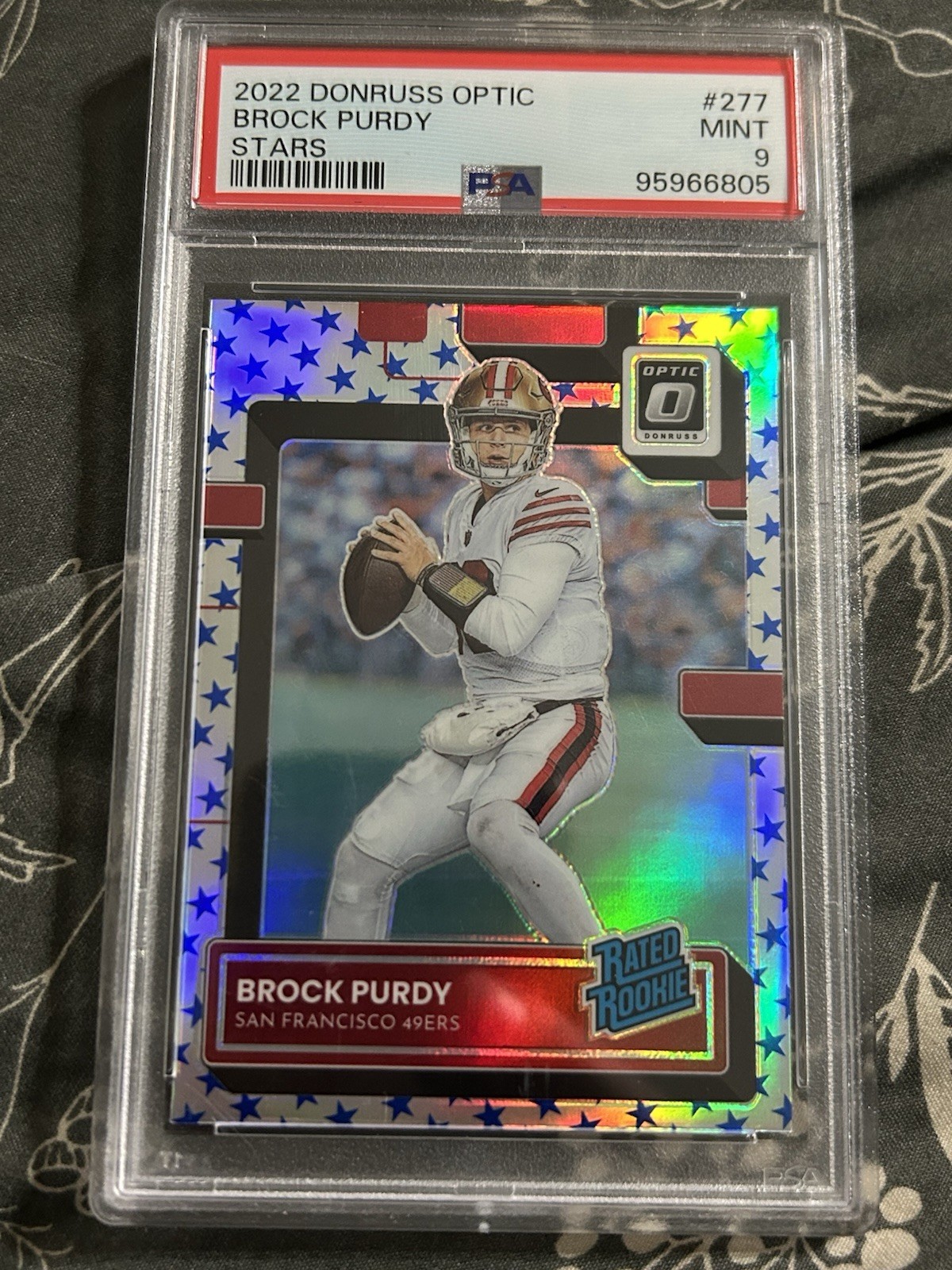 2022 PANINI DONRUSS OPTIC 277 BROCK PURDY STARS PSA MINT 9