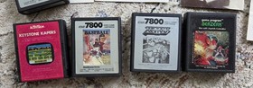 VINTAGE ATARI 7800 PROSYSTEM GAMING BUNDLE CONSOLE, 8 GAMES & MANUAL ~ 1988