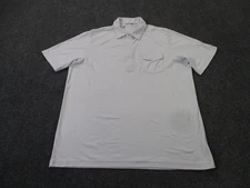 Criquet Shirt Mens 2XL White Stretch Golf Polo Active Sport Outdoors Preppy