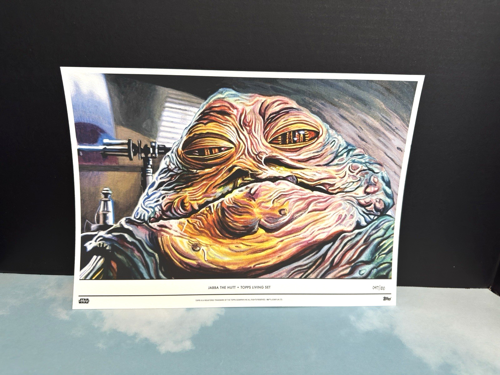JABBA THE HUTT 2020 Topps STAR WARS Living Fine Art Print #98 10x14 #047/100