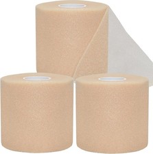 Pre Wrap Tape Athletic,3 Rolls X 22 Yards Beige Prewrap Headbands for Hair,Foam