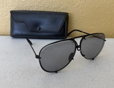 Vtg Porsche Design Carrera Aviator Sunglasses Black With Case