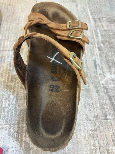 Birkenstock Franca Damen Gr. 9 US 40 EU hellbraune Leder Sandalen - top - Bild 7 von 9