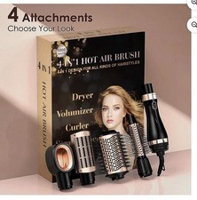 4 in 1 hot air brush Hair Dryer, Volumizer, Straightener, Curler And Blow Dryer