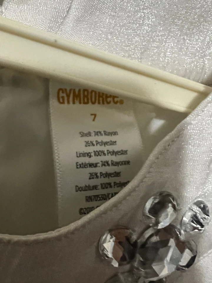 gymboree dress size 7 white short sleeve with rhinestones - Image 4 of 4