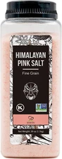 Soeos Pink Himalayan Sea Salt, Fine Grain, 38.8oz (2.4 LB), Kosher Salt, Non-GMO
