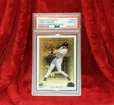 LARRY WALKER SP AUTHENTIC SD33 SHEER DOMINANCE GOLD PARALLEL PSA 10 🔥RARE POP 1