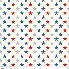Fat Quarter Riley Blake "Freedom Garden" Stars Multi 4th Of July