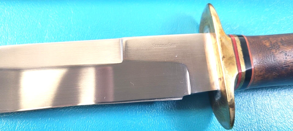 Custom Dan Stranahan Fighter Commando Knife + Leather Sheath - Image 4 of 4