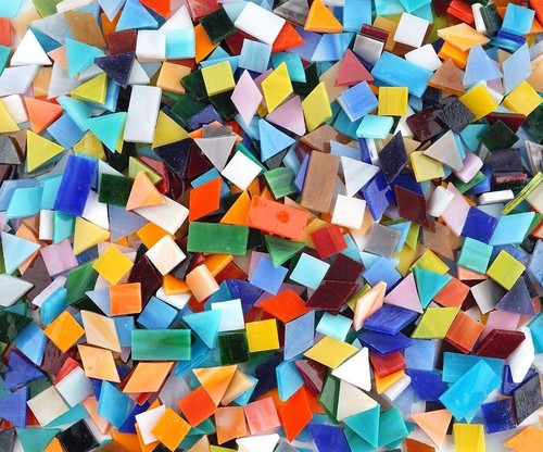 Vibrant Mixed Shapes Glass Mosaic Tiles - Perfect for Crafts and Home Decor - Picture 9 of 9