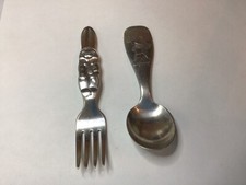 BRANFORD MICKEY MOUSE & REED & BARTON PETER RABBIT SILVER PLATED CHILD SPOONS