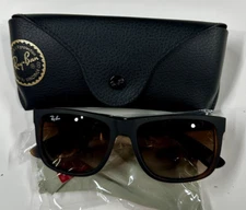 Ray-Ban Justin Sunglasses - Rubber Light Havana/Brown Gradient Dark Brown - 54mm