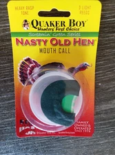 Quaker Boy 19101 Nasty Old Hen Turkey Hunting Mouth Call Screamin Green Series