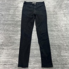 Levi's 721 Jeans Size 26 Womens High Rise Skinny Dark Wash Black Denim
