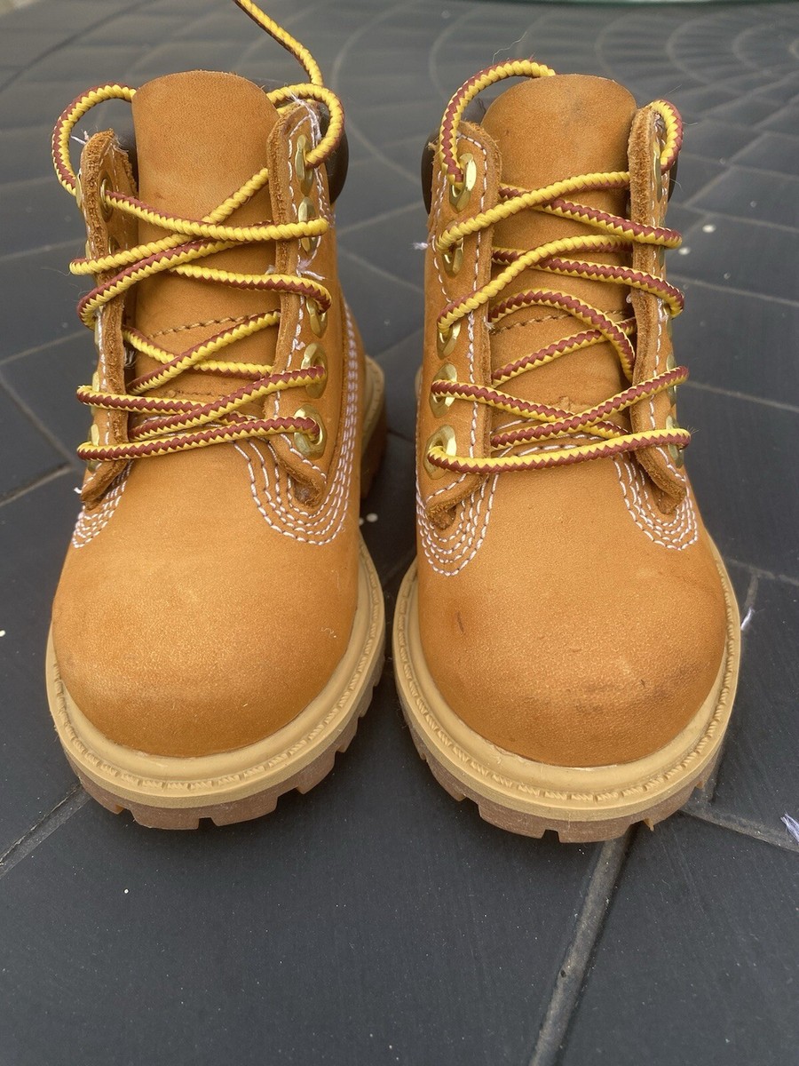 Toddler's Timberland Premium Boot Wheat Size Leather Baby Shoe  Flaws