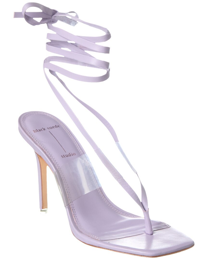 Черные замшевые сандалии Studio Melanie из винила и кожи, женские фиолетовые 38