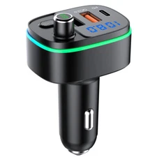 Bluetooth Handsfree Car Kit FM Transmitter MP3 Player QC3.0 Dual USB Car Charger