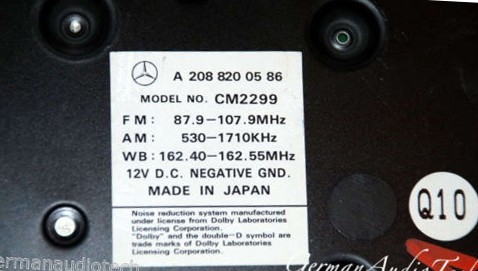 MERCEDES CM2299 RADIO CASSETTE 1999-2003 210 E320 E430 CLK SLK