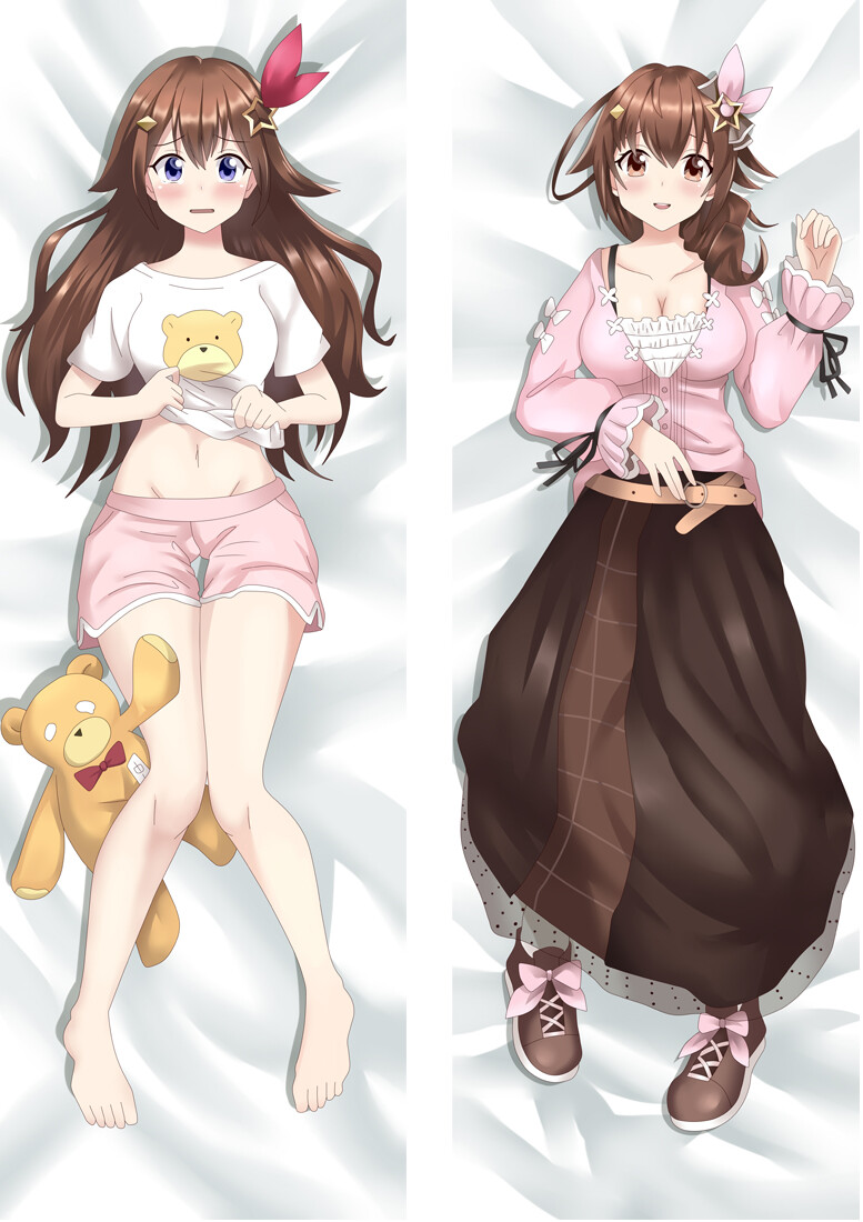 Vtuber Okayu Gawr Gura Moona Hoshinova Dakimakura PillowCase Cover