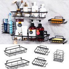 5-Pack Adhesive Shower Caddy, Wall Mounted Bathroom Shower Shelves with Soap