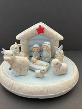 Christmas Nativity Scene Set Figures Manger Figurines Baby Jesus 10 PIECE SET