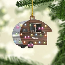 Personalized Food Trailer Christmas Ornament, Custom Car Ornament