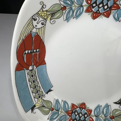 Figgjo Flint Saga 2 Dessert Plates, Turi Gramstad MCM Scandinavian Folk Art - Picture 7 of 12