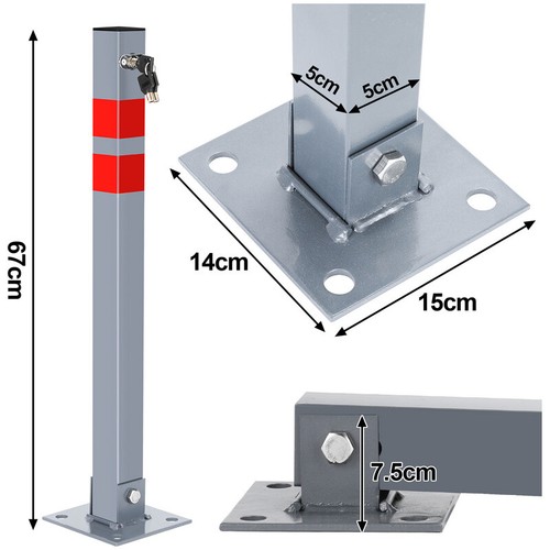 Absperrpfosten Ø50mm Klappbar Parkplatzsperre 1-5 Set abschließbar - Bild 2 von 13