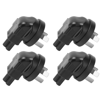 4x AU 3 Pin Plug To IEC 320 C5 Power Adapter Universal Standard Computer Power A