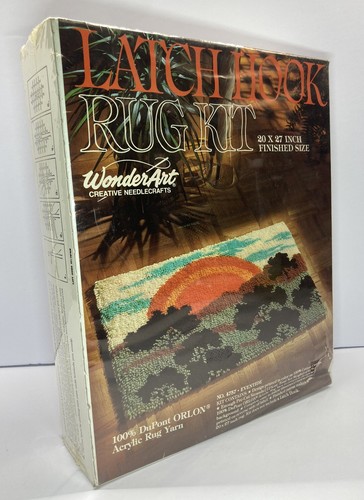 VTG kitschy Latch Hook Rug Kit Wonder Art 27