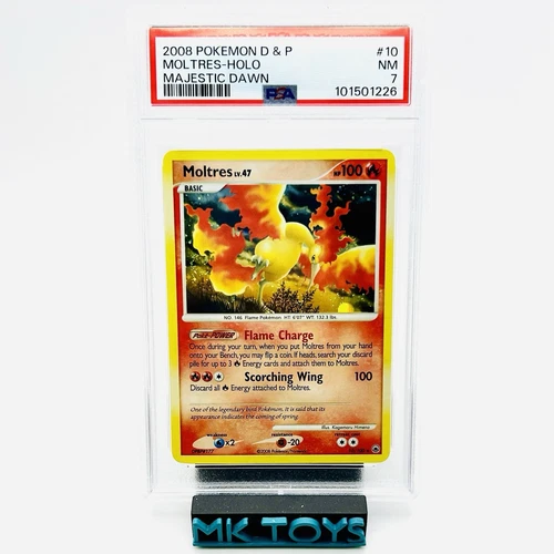 Moltres (Holo) - Majestic Dawn 10/100 - Pokemon TCG PSA 7