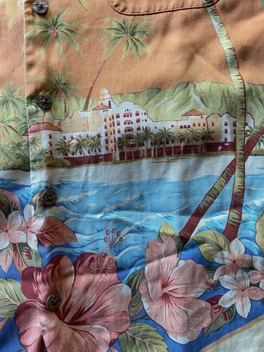 Men's Tommy Bahama Hawaiian Scene- 100% Silk- Size M- Very Cool - Picture 4 of 11
