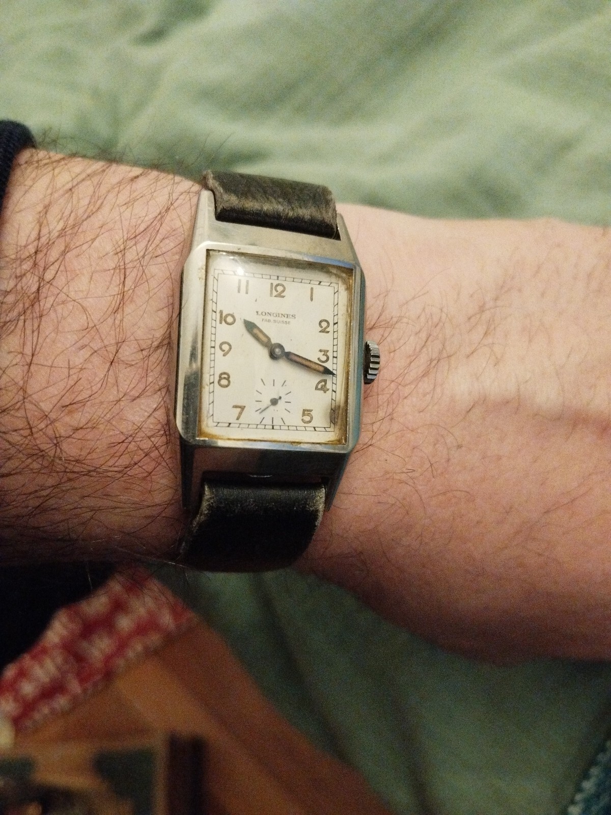 Longines Art Deco Rectangular Mechanical Watch Vi… - image 2