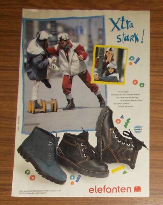 Seltene Werbung ELEFANTEN Schuhe Worker Boots - Xtra stark! 1994