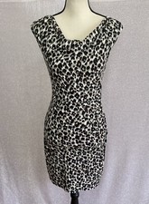 Ann Taylor LOFT Dress Animal Print Multicolored  Empire Waist Small Petite