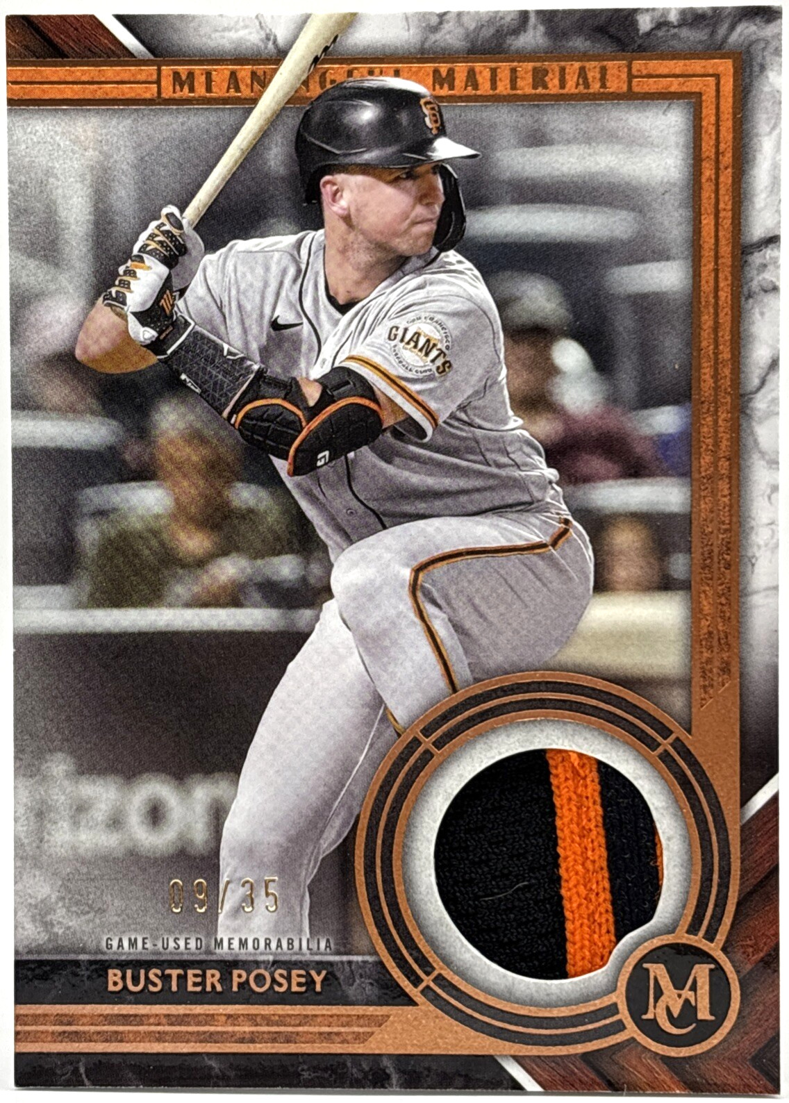 2022 Topps Museum Collection Buster Posey Meaningful Material GU Patch /35