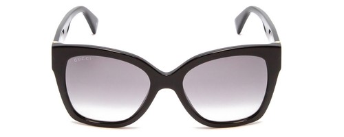 Gucci GG0459S occhiali da sole donna Cateye designer nero lucido/grigio sfumato 54 mm - Foto 2 di 3
