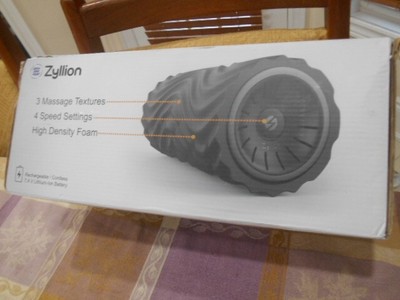 Zyllion Rechargeable Vibrating Foam Roller - 4-Speed Muscle Massage: ZMA-22; New