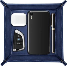 Valet Tray Desktop Storage Organizer Bedside Vanity Tray Nightstand Caddy Holder