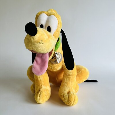 Disney Stofftier Kuscheltier Plüsch Pluto Hund Plüschtier sitzend 14 Zoll