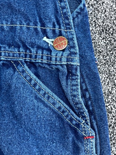 Round House Toddler Bib Overalls denim 4T Made in USA Farmer Rancher Cowboy - Picture 3 of 8