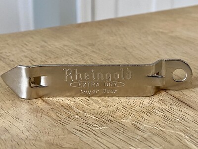NOS Vintage Rhinegold Extra Dry Beer Metal Bottle Opener Advertising Vaughan USA