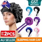 Sleeping Bonnet Hair Wrap Silk Satin Cap Women Elastic Soft Hat Headwear NEW AU