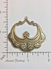 13923          2 Pc  Brass Oxidized Victorian Dangle Jewelry Finding