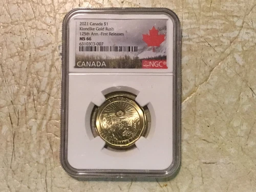 2021 Canada Klondike Gold Rush 1$ NGC MS66 Silver 5C & 113 Gram World Coin Lot