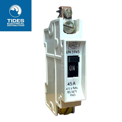 MK MCB 45 AMP einpoliger Leitungsschutzschalter Typ 2 45A Sentry LN5945