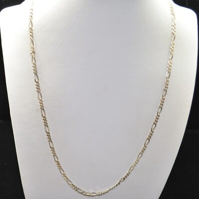 Sterling Silber hübsche Figarokette Halskette 18,0'' #FMC375